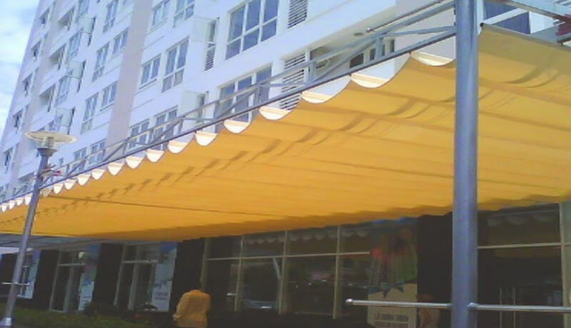 5 bước lắp đặt mái xếp lượn sóng